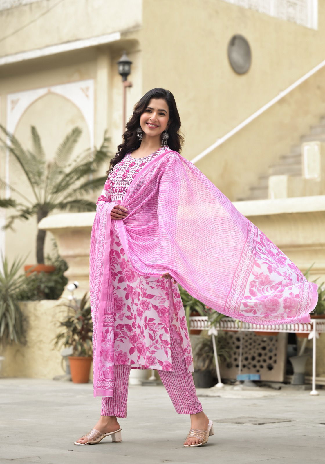 128 Dhruvi Rayon Printed Straight Cut Kurti With Bottom Dupatta Wholesale Market In Surat
